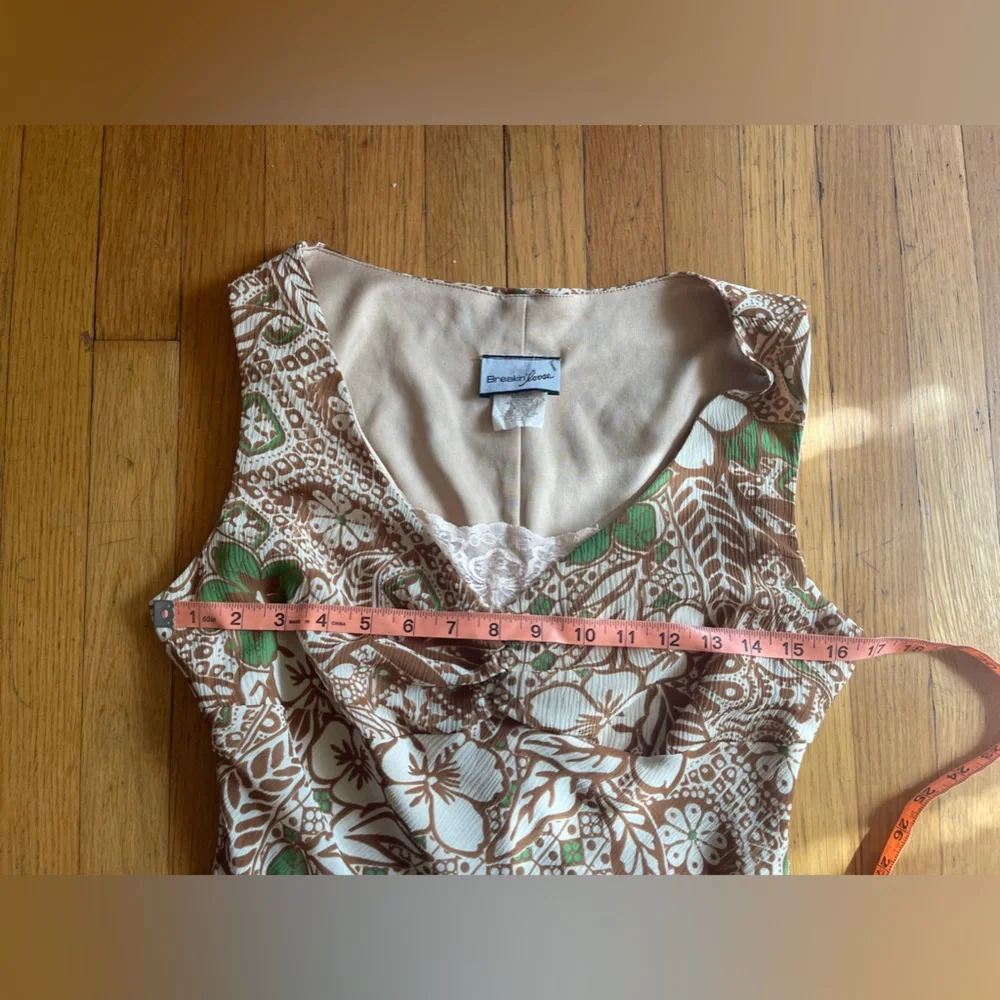 90s-Y2K Vintage Brown floral Sundress - Picture 9 of 9